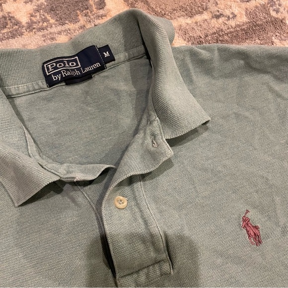 Polo by Ralph Lauren Men's Green Polo Shirt - Picture 2 of 4